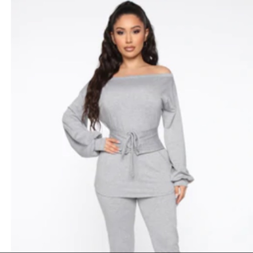 Fashion Nova Heather Grey Pantsuit